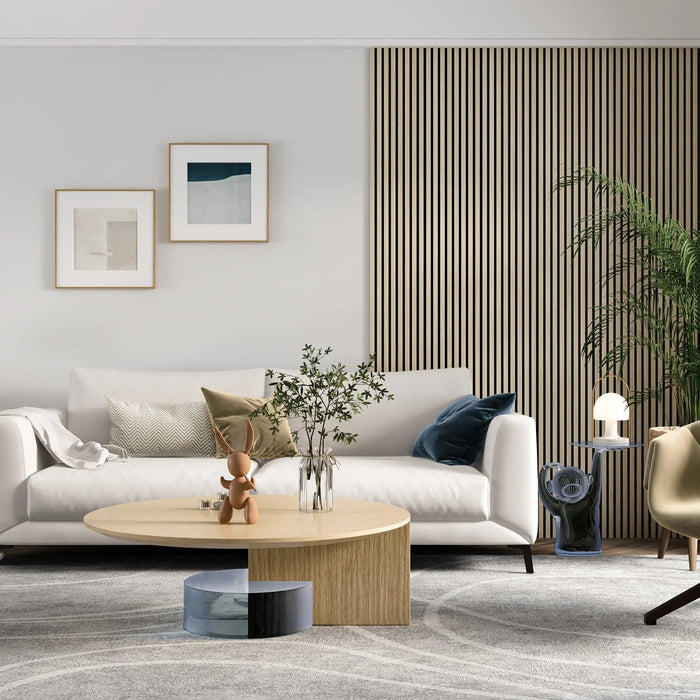 MDF Acoustic Slat Wood Wall Panels - Sweatfully