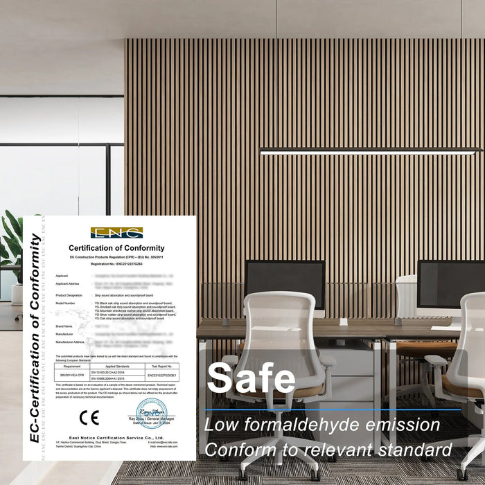 MDF Acoustic Slat Wood Wall Panels - Sweatfully