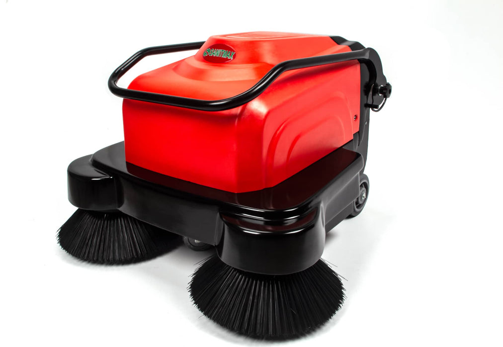SM1050A 41" Battery Powered Walk-behind Floor Sweeper,  Triple Brushes - Sweatfully