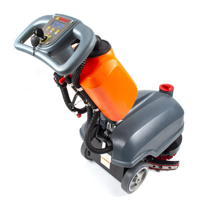 RT15 14" Commercial Compact Floor Scrubber Machine, 14500 sqft/h, 4-Gal Sewage Tank, Efficient Cleaning for Hard Floors - Sweatfully