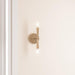Mizu Mid-Century Modern Gold 2-Light Wall Sconce Light - Sweatfully