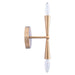 Mizu Mid-Century Modern Gold 2-Light Wall Sconce Light - Sweatfully