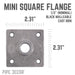 1/2 in. Black Square Mini Flange - Sweatfully