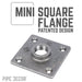 1/2 in. Black Square Mini Flange - Sweatfully