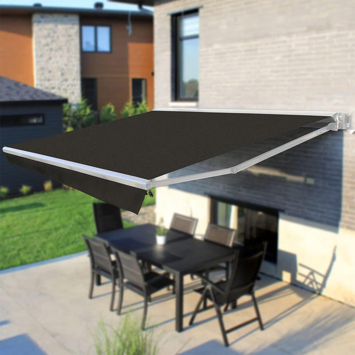 Multiple Awnings Brasilia Europa Premium Outdoor Electric Retractable Sun Shade Awning With White Frame (SAK63824) - Sweatfully