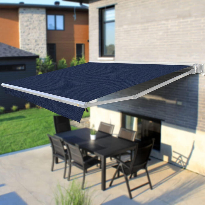 Multiple Awnings Brasilia Europa Premium Outdoor Electric Retractable Sun Shade Awning With White Frame (SAK63824) - Sweatfully