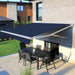 Multiple Awnings Brasilia Europa Premium Outdoor Electric Retractable Sun Shade Awning With White Frame (SAK63824) - Sweatfully
