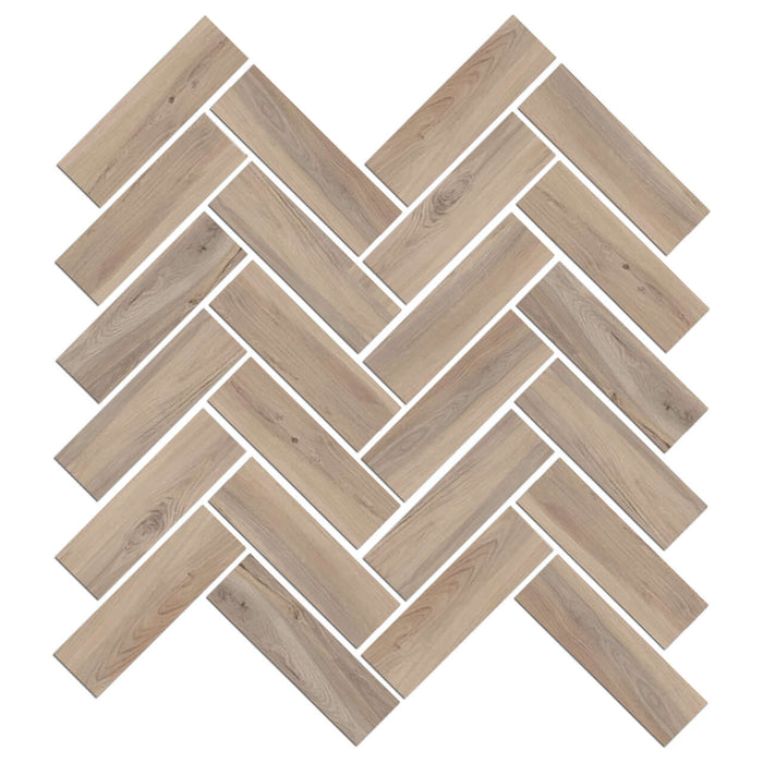 Mood Wood Glazed Herringbone Mosaic Tile 12"x15" - Sweatfully