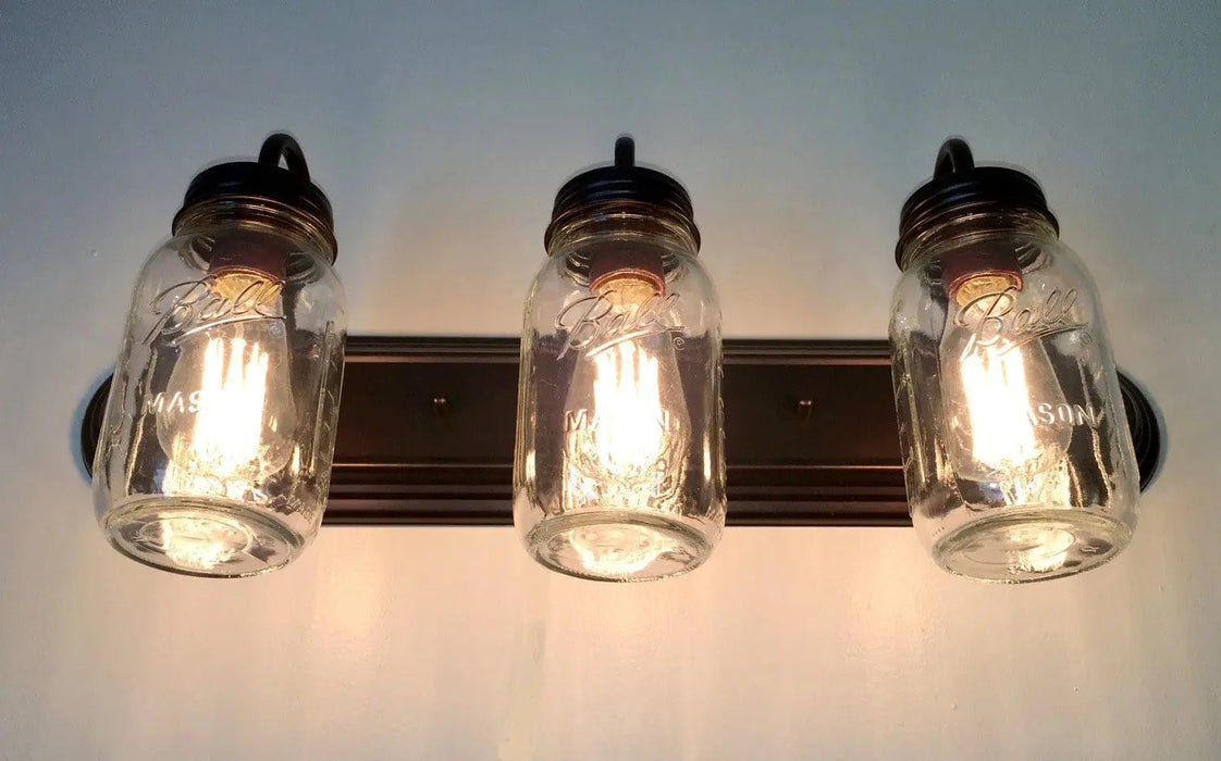 Mason Jar Bathroom Vanity Light - Sweatfully
