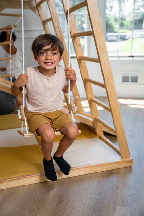 Magnolia Cocomelon 7-in-1 Wooden Indoor Playset – Montessori Climber for Toddlers - Sweatfully