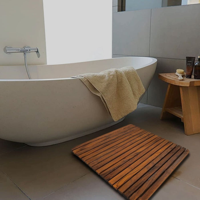 Yukon Teak Shower and Bathmat 24" x 24" - Sweatfully