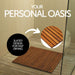 Sapporo Teak Shower and Bath String Mat with Rubber Footing 30″ x 30″ - Sweatfully