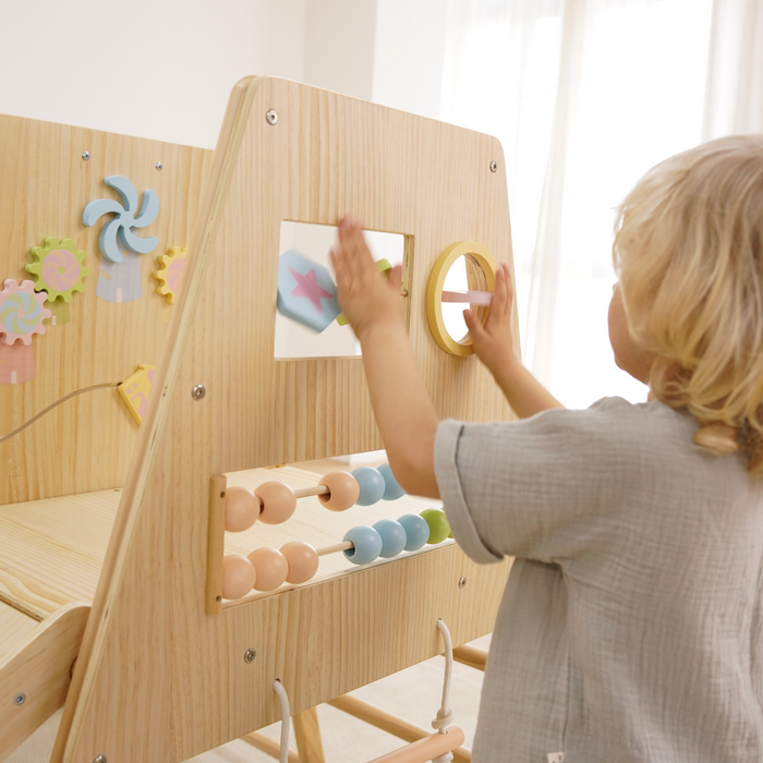 Avenlur Cherry 5-in-1 Wooden Indoor Climber – Montessori Play Gym for Toddlers & Kids - Sweatfully