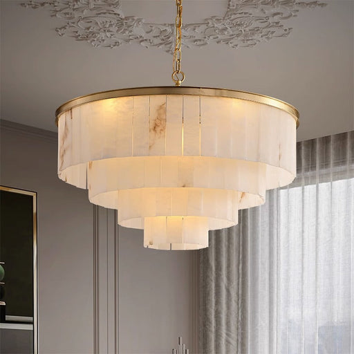 Alabaster Tiered Chandelier - Sweatfully