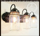 Rustic Vintage Mason Jar BATHROOM Light Trio - Sweatfully