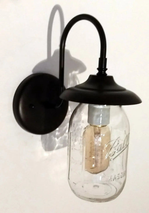 Mason Jar Outdoor Exterior Porch Wall SCONCE Light - Sweatfully