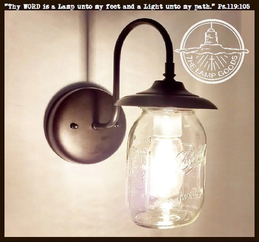 Mason Jar Outdoor Exterior Porch Wall SCONCE Light - Sweatfully