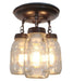 Mason Jar LIGHT FIXTURE New Quart Chain Trio - Sweatfully
