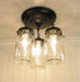 Mason Jar Vintage Light Fixture - Quart Chain Trio - Sweatfully