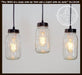 Mason Jar CHANDELIER Pendant Trio Rectangular with NEW Quart - Sweatfully