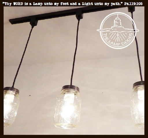 Mason Jar TRACK LIGHTING Pendant SINGLE New Quart - Sweatfully