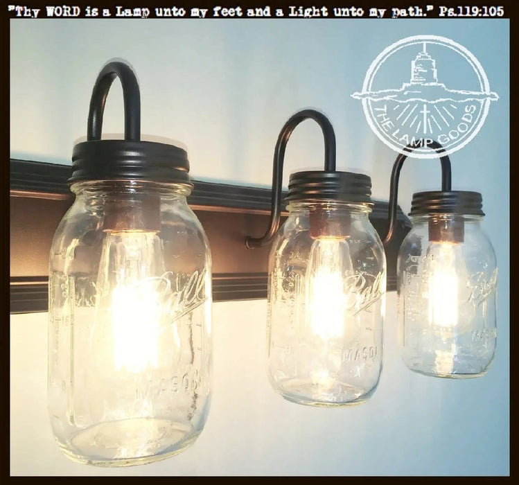 Mason Jar Bathroom Vanity Light - Sweatfully