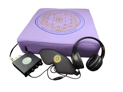 Vibroacoustic Therapy Meditation Cushion bundle with custom amplifier - Sweatfully