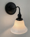 Antique 1930's Milk Glass Wall SCONCE Lighting - Sweatfully