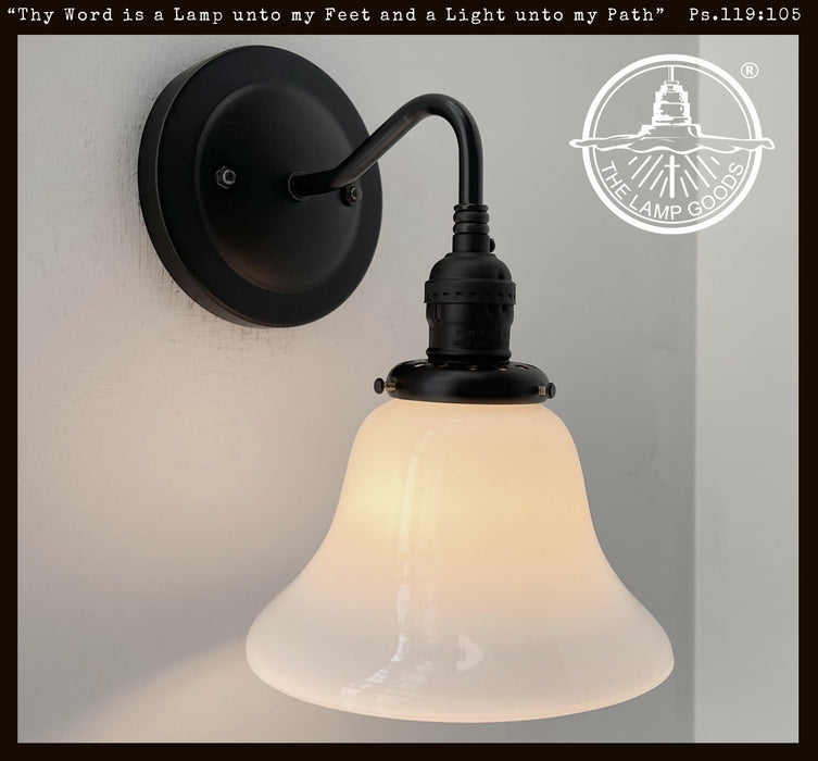 Antique 1930's Milk Glass Wall SCONCE Lighting - Sweatfully