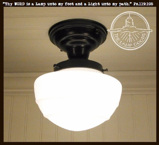 Schoolhouse Ceiling Light Fixture Mushroom Style - Sweatfully