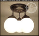 Milk Glass Opal Globe Ceiling Light Chain Trio - Sweatfully