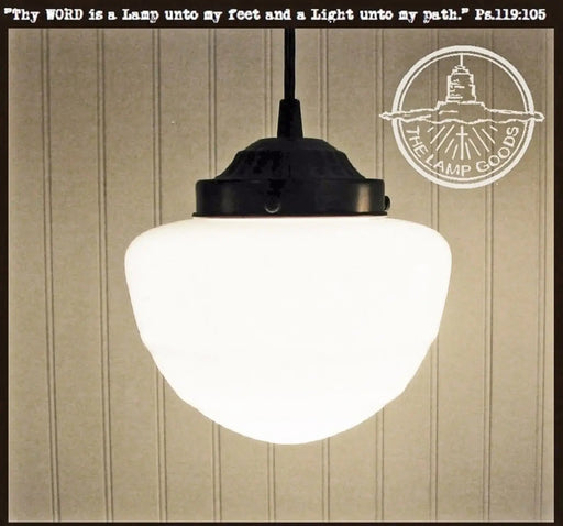 Schoolhouse Pendant LIGHT of Replica Mushroom Globe - Sweatfully