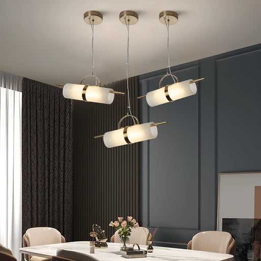 Mini Cylindrical Alabaster Pendant Light - Sweatfully