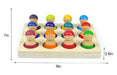 Wooden Rainbow Peg Dolls Figures 12 Piece Set - Sweatfully