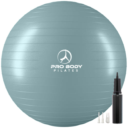 Yoga Ball for Pregnancy, Fitness, Balance, Workout at Home, Office and Physical Therapy (Mist) - Sweatfully