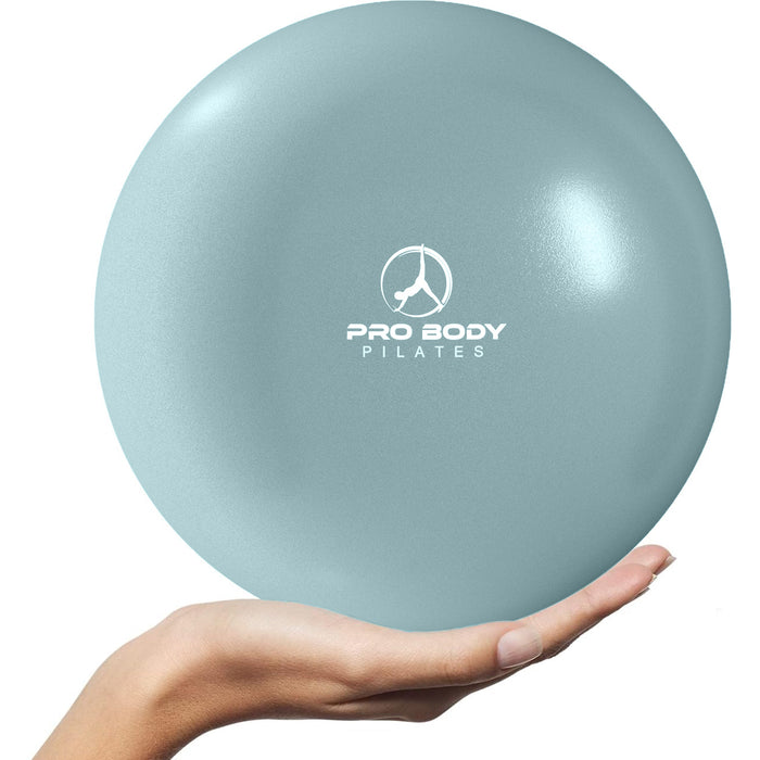 9 Inch Small Exercise Ball for Stability, Barre, Pilates, Yoga, and Balance (Electric Blues) - Sweatfully