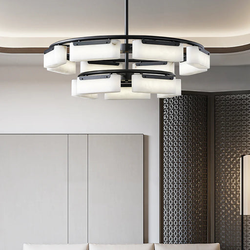 Modern Alabaster Fusion Chandelier - Sweatfully