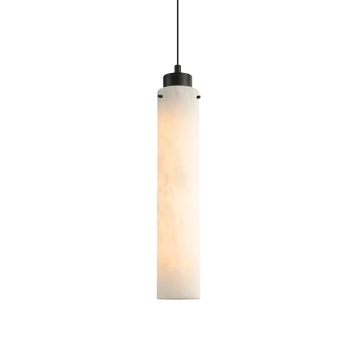 Modern Alabaster Cylinder Pendant Lamp - Sweatfully
