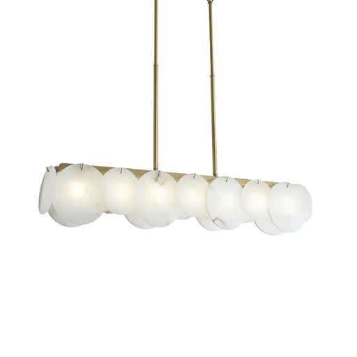 Modern Alabaster Linear Chandelier - Sweatfully