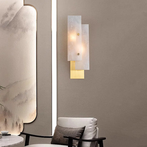 Modern Alabaster Rectangle Wall Lamp - Sweatfully