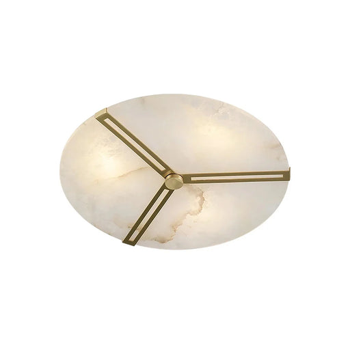 Modern Alabaster Round Copper Ceiling Lamp - Sweatfully