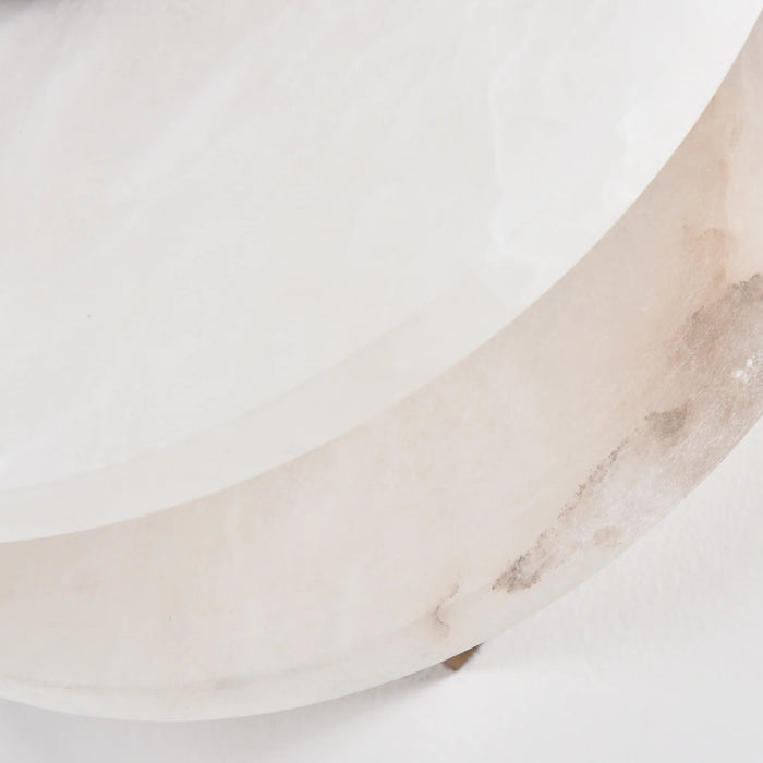 Modern Alabaster Round Wall Lamp - Sweatfully