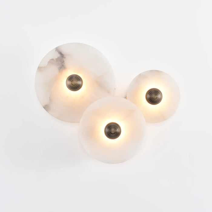 Modern Alabaster Round Wall Lamp - Sweatfully