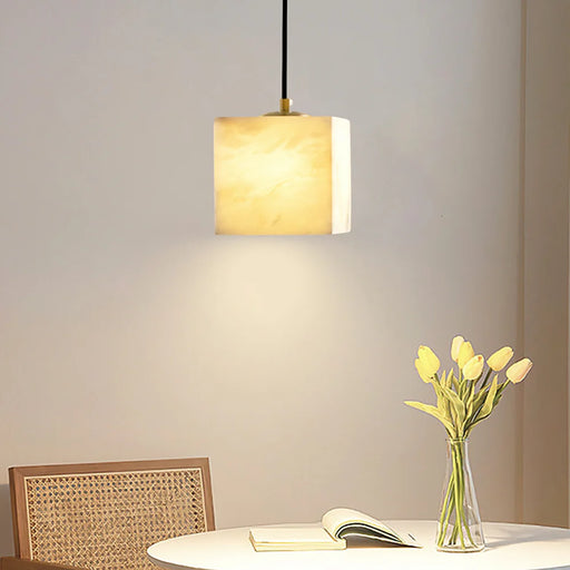 Alabaster Square Pendant Light - Sweatfully