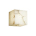 Modern Cube Square Alabaster Wall Sconce - Sweatfully