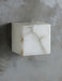 Modern Cube Square Alabaster Wall Sconce - Sweatfully
