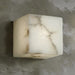 Modern Cube Square Alabaster Wall Sconce - Sweatfully