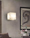 Modern Cube Square Alabaster Wall Sconce - Sweatfully