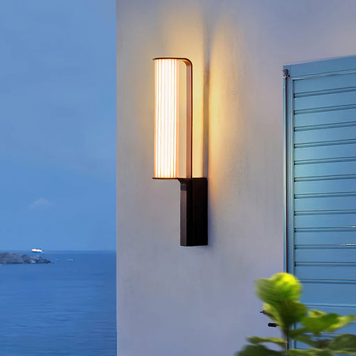 Modern Curved Zenith Arc Outdoor Wall Sconce - Sweatfully