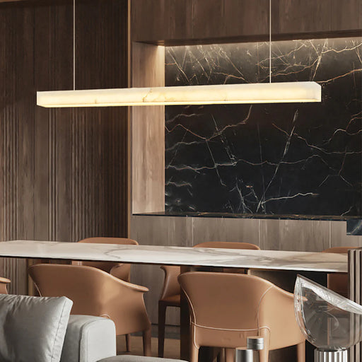 Modern Linear Alabaster Pendant Light - Sweatfully